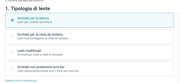 Comprare gli occhiali da vista online