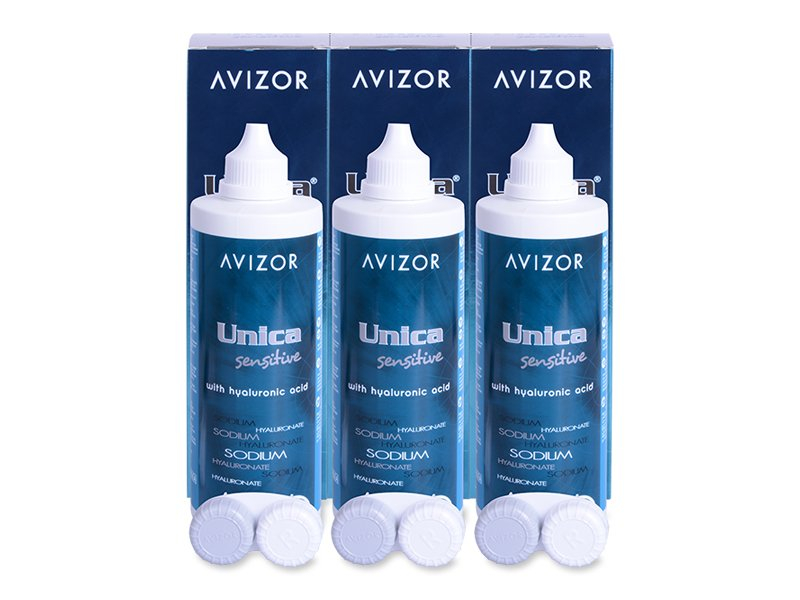 Soluzione per lenti a contatto Avizor Unica Sensitive 3 x 350 ml 