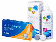 Air Optix Night and Day Aqua (6 lenti) + soluzione Gelone 360 ml