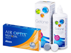 Air Optix Night and Day Aqua (6 lenti) + soluzione Gelone 360 ml