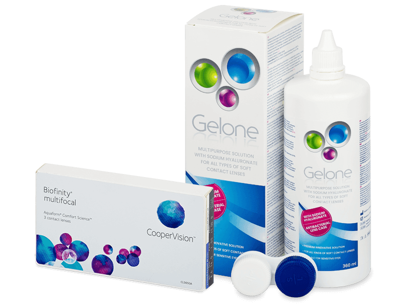 Biofinity Multifocal (3 lenti) + soluzione Gelone 360 ml