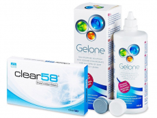 Clear 58 (6 lenti) + soluzione Gelone 360 ml