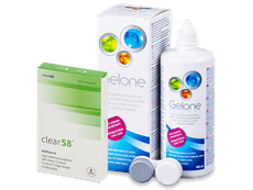 Clear 58 (6 lenti) + soluzione Gelone 360 ml