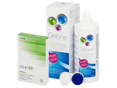 Clear 58 (6 lenti) + soluzione Gelone 360 ml