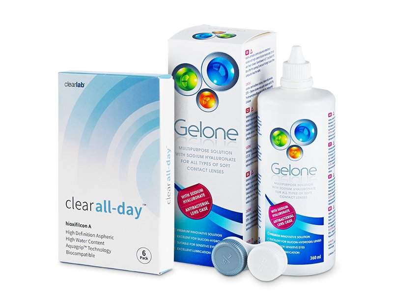 Clear All-Day (6 lenti) + soluzione Gelone 360 ml