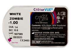 ColourVUE Crazy Lens - White Zombie - correttive (2 lenti)