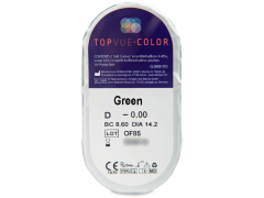 TopVue Color - Green - non correttive (2 lenti)