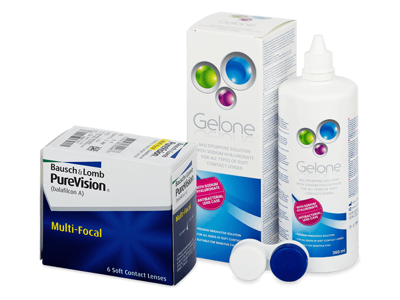 PureVision Multi-Focal (6 lenti) + soluzione Gelone 360 ml