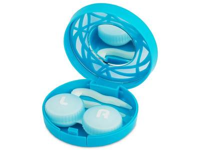 Astuccio con specchietto - Blue ornament