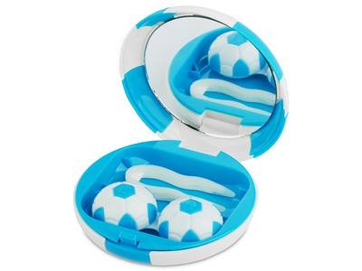 Astuccio con specchietto Football - blue