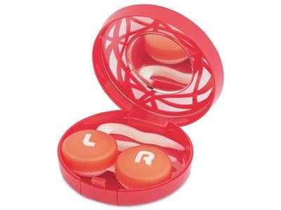 Astuccio con specchietto - Red ornament