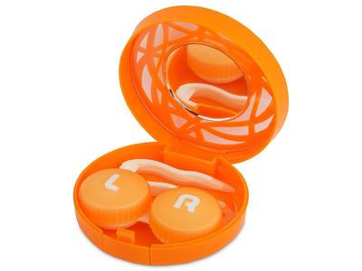Astuccio con specchietto - Orange ornament