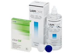 Clear 58 (6 lenti) + soluzione Laim-Care 400 ml