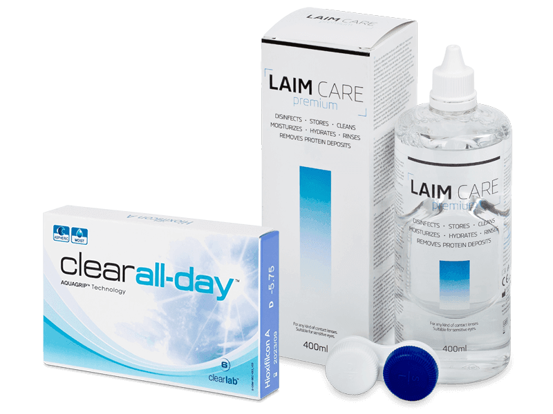 Clear All-Day (6 lenti) + soluzione Laim Care 400 ml