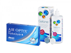 Air Optix plus HydraGlyde (3 lenti) + soluzione Gelone 360 ml