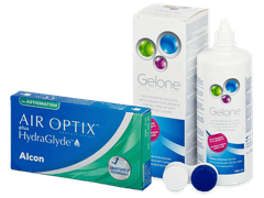 Air Optix plus HydraGlyde for Astigmatism (6 lenti) + soluzione Gelone 360 ml