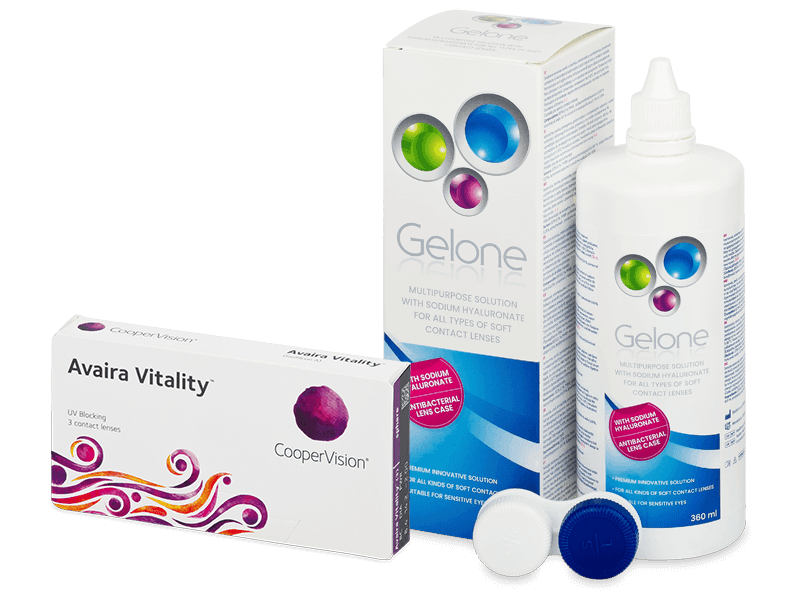 Avaira Vitality (3 lenti) + soluzione Gelone 360 ml