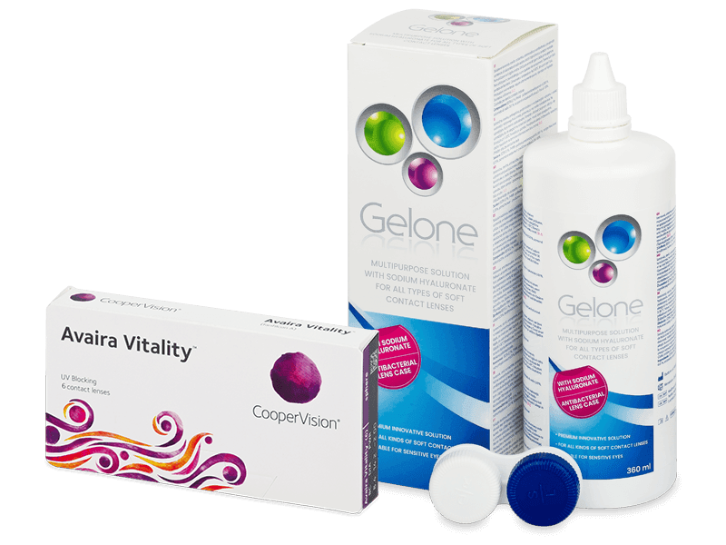 Avaira Vitality (6 lenti) + soluzione Gelone 360 ml