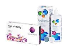 Avaira Vitality Toric (3 lenti) + soluzione Gelone 360 ml