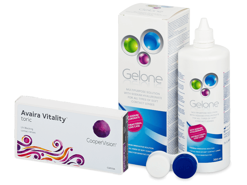 Avaira Vitality Toric (6 lenti) + soluzione Gelone 360 ml