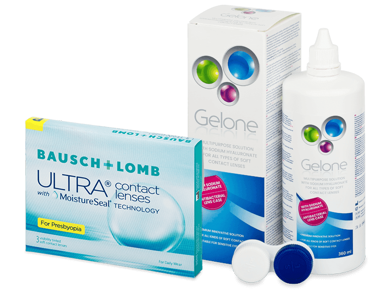 Bausch + Lomb ULTRA for Presbyopia (3 lenti) + soluzione Gelone 360 ml
