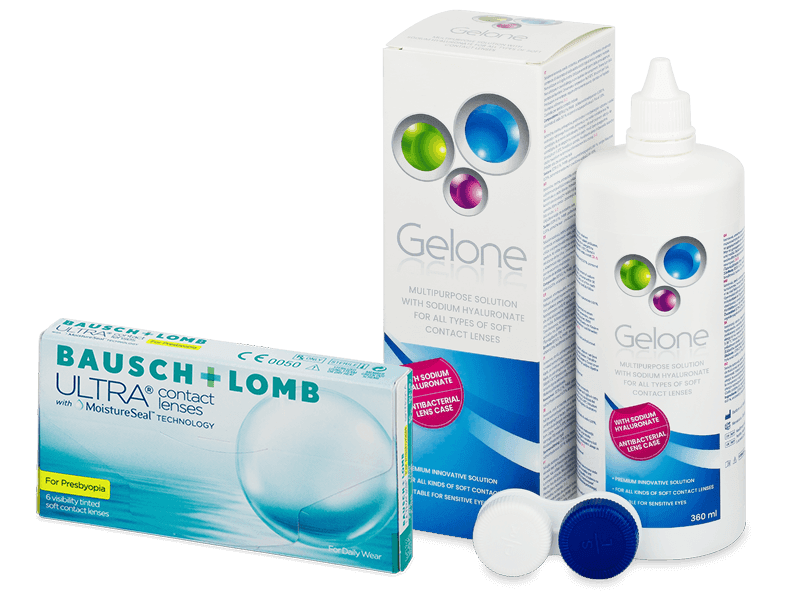 Bausch + Lomb ULTRA for Presbyopia (6 lenti) + soluzione Gelone 360 ml