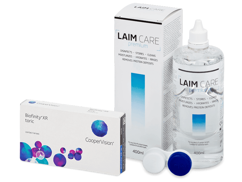 Biofinity XR Toric (3 lenti) + soluzione Laim Care 400 ml