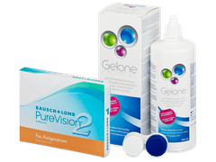 PureVision 2 for Astigmatism (3 lenti) + soluzione Gelone 360 ml