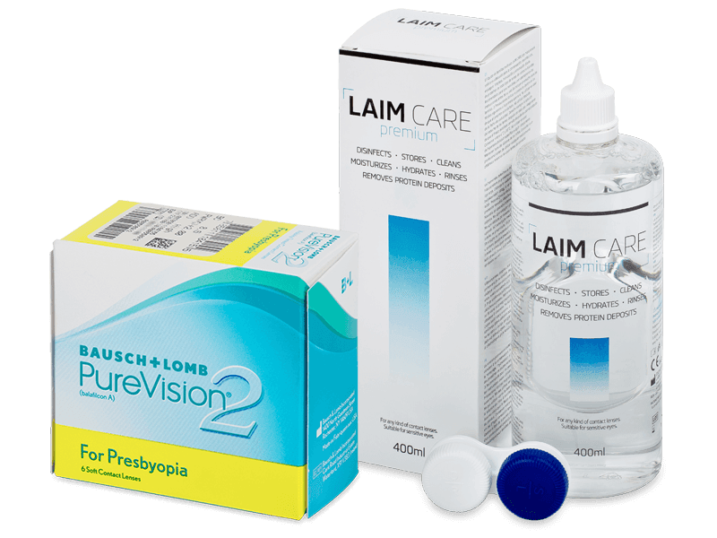PureVision 2 for Presbyopia (6 lenti) + soluzione Laim Care 400 ml
