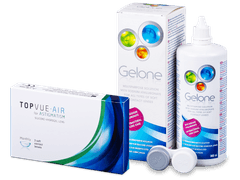 TopVue Air for Astigmatism (3 lenti) + soluzione Gelone 360 ml