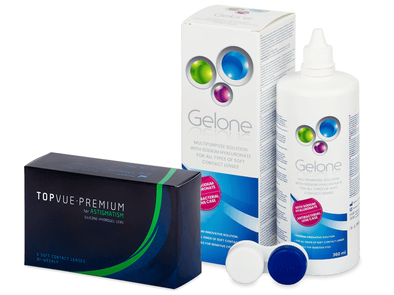 TopVue Premium for Astigmatism (6 lenti) + soluzione Gelone 360 ml