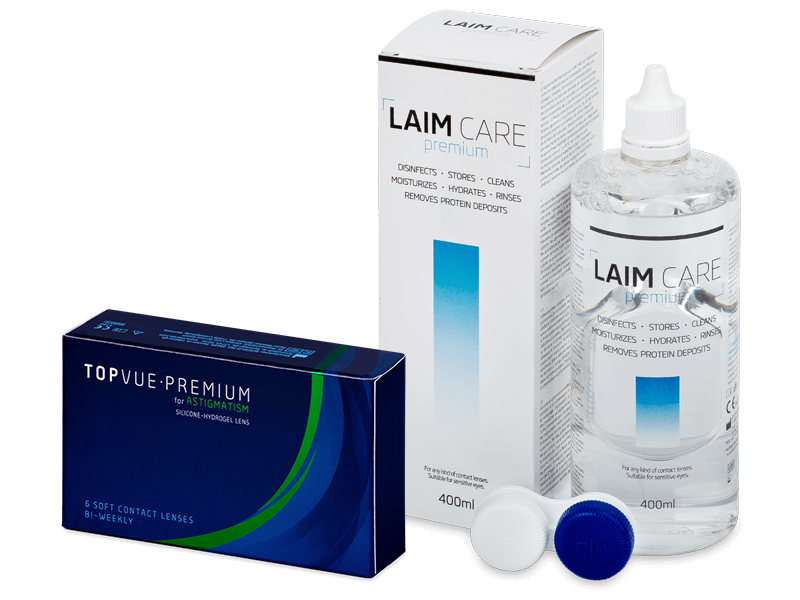 TopVue Premium for Astigmatism (6 lenti) + soluzione Laim-Care 400 ml