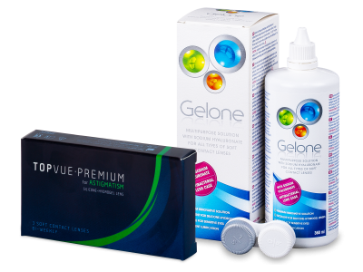 TopVue Premium for Astigmatism (3 lenti) + soluzione Gelone 360 ml