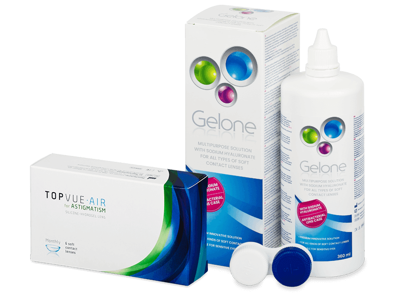 TopVue Air for Astigmatism (6 lenti) + soluzione Gelone 360 ml