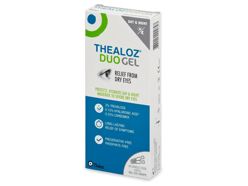 THEALOZ Duo Gel Collirio per Occhio Secco Syndrom Trattamento 0,4g X 30  Pezzi