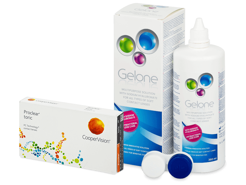 Proclear Toric XR (6 lenti) + soluzione Gelone 360 ml