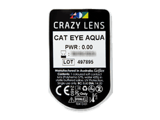 CRAZY LENS - Cat Eye Aqua - giornaliere non correttive (2 lenti)