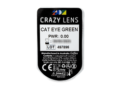 CRAZY LENS - Cat Eye Green - giornaliere non correttive (2 lenti)