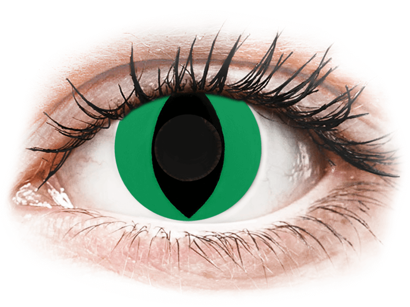 CRAZY LENS - Cat Eye Green - giornaliere non correttive (2 lenti)