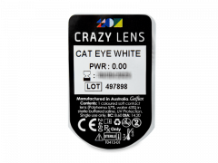 CRAZY LENS - Cat Eye White - giornaliere non correttive (2 lenti)