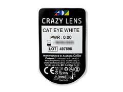 CRAZY LENS - Cat Eye White - giornaliere non correttive (2 lenti)