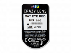 CRAZY LENS - Cat Eye Red - giornaliere non correttive (2 lenti)