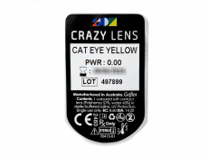 CRAZY LENS - Cat Eye Yellow - giornaliere non correttive (2 lenti)