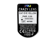 CRAZY LENS - Cat Eye Yellow - giornaliere non correttive (2 lenti)