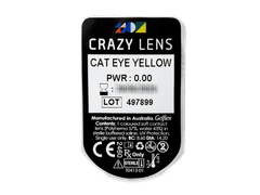 CRAZY LENS - Cat Eye Yellow - giornaliere non correttive (2 lenti)