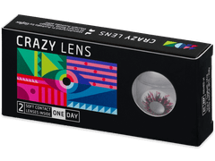 CRAZY LENS - Harlequin Black - giornaliere non correttive (2 lenti)