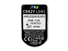 CRAZY LENS - Harlequin Black - giornaliere non correttive (2 lenti)