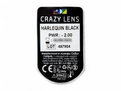 CRAZY LENS - Harlequin Black - giornaliere correttive (2 lenti)