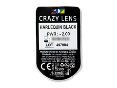 CRAZY LENS - Harlequin Black - giornaliere correttive (2 lenti)