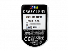 CRAZY LENS - Solid Red - giornaliere non correttive (2 lenti)